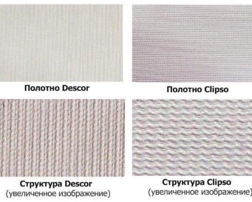 Особенности тканевого потолка фактура потолков DESCOR и CLIPSO